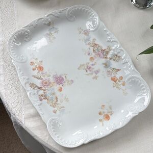 Perfume Tray vintage porcelain China hand painted. Very old antique piece.